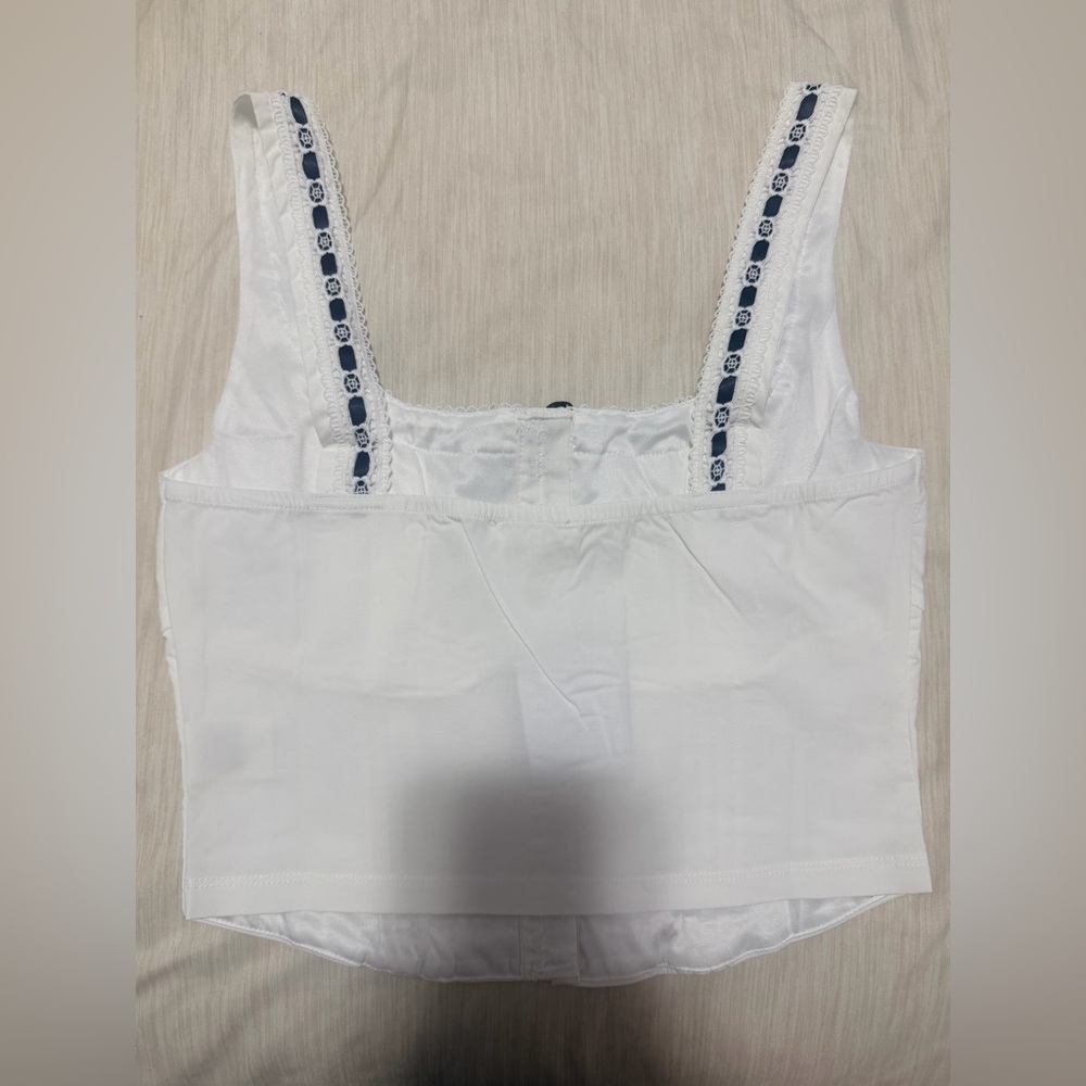 BRAND NEW : Blu Pepper Corset Tank with Black Bow Accent - Picture 5 of 8